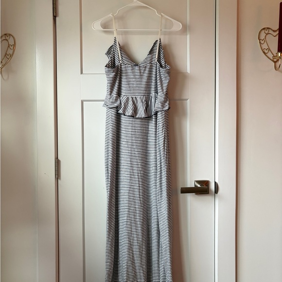 Max Studio Striped Ruffle Maxi Dress - Picture 4 of 4